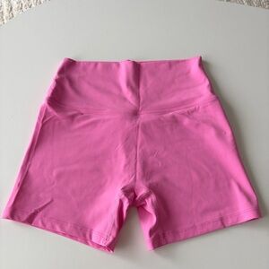 High-Waist Pink Women’s Performance Bike Shorts